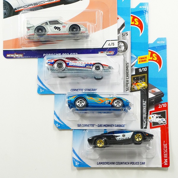 実際に弊社で買取させて頂いた【未開封】Hot Wheels/ホットウィール EURO SPEED PORSCHE 993 GT2/CORVETTE STINGRAY/SUPER CHROMES 他 ミニカー 4点セットの画像 2枚目