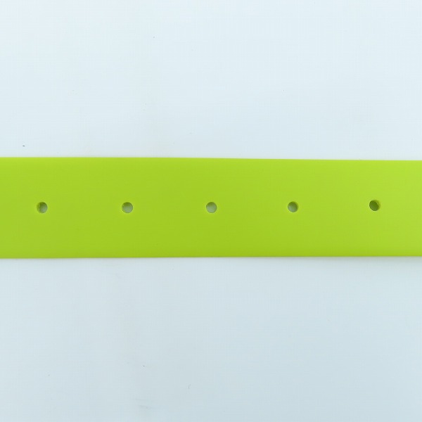 実際に弊社で買取させて頂いたBOTTEGA VENETA/ボッテガヴェネタ トライアングルラバーベルト ライトグリーン系 702028の画像 5枚目