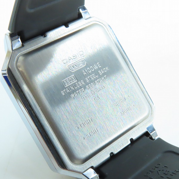 実際に弊社で買取させて頂いたCASIO/カシオ スタンダード クォーツ ステンレス デジタル腕時計 A100WE-1AJFの画像 3枚目