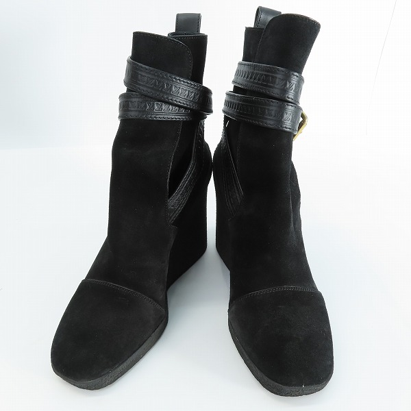 実際に弊社で買取させて頂いたLouis Vuitton/ルイヴィトンレディース ロゴ型押しベルト スウェード ショートブーツ NL0165  /36.5