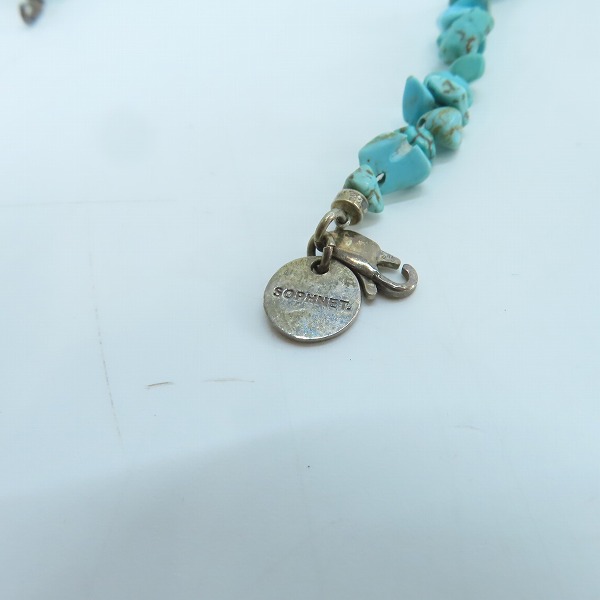 実際に弊社で買取させて頂いたSOPHNET./ソフネット ターコイズネックレスの画像 3枚目