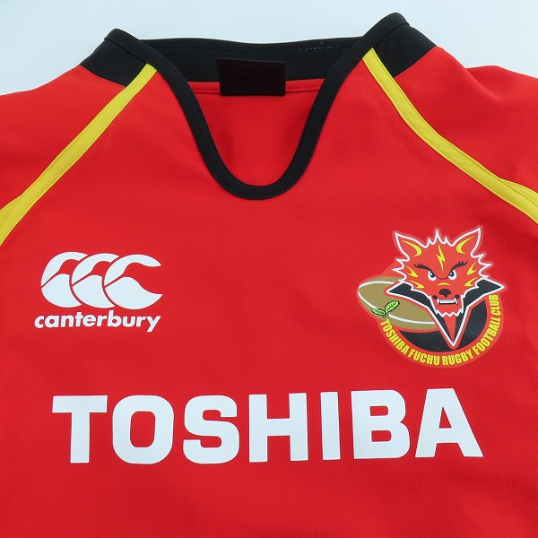 実際に弊社で買取させて頂いたCANTERBURY/カンタベリー BRAVE LUPUS/東芝ブレイブルーパス トラックジャケット/パンツ セットアップ/レッド/3Lの画像 2枚目