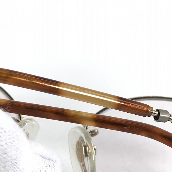 実際に弊社で買取させて頂いたGUCCI/グッチ 眼鏡/メガネフレーム/アイウェア ゴールドフレームの画像 7枚目
