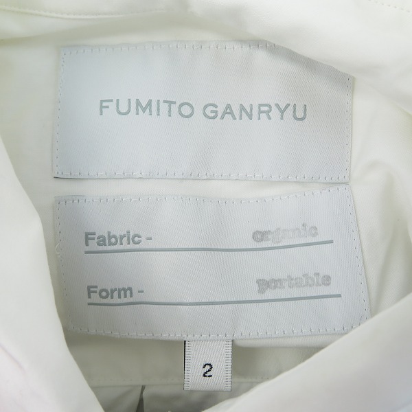 実際に弊社で買取させて頂いたFUMITO GANRYU/フミト ガンリュウ 21AW Portable shirt ポータブルシャツ FU6-SH-05/2　の画像 2枚目