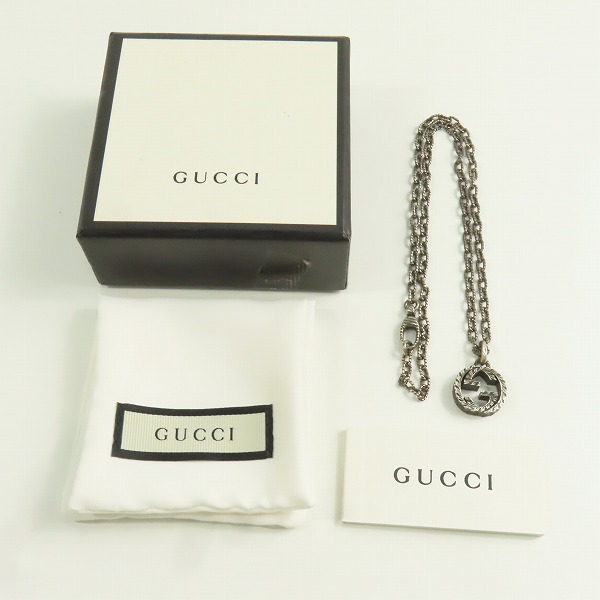 実際に弊社で買取させて頂いたGUCCI/グッチ インターロッキングGGロゴ 印唐草模様 アラベスク ネックレス/ペンダントの画像 9枚目