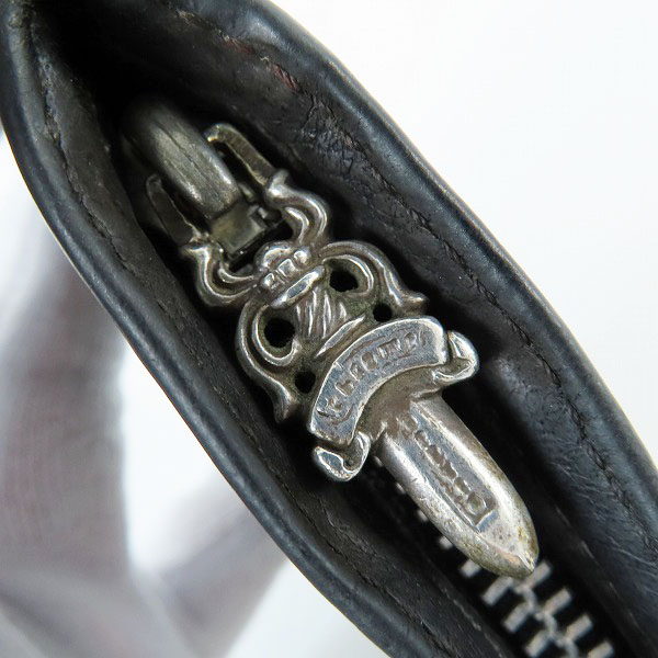 実際に弊社で買取させて頂いたCHROME HEARTS/クロムハーツ ダガージップ チェンジパース コインケース/小銭入れ ブラックの画像 5枚目