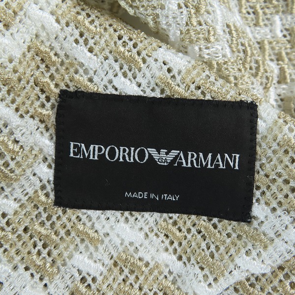 実際に弊社で買取させて頂いたEMPORIO ARMANI/エンポリオアルマーニ テーラードジャケット シースルー 21G330 21390/46の画像 4枚目