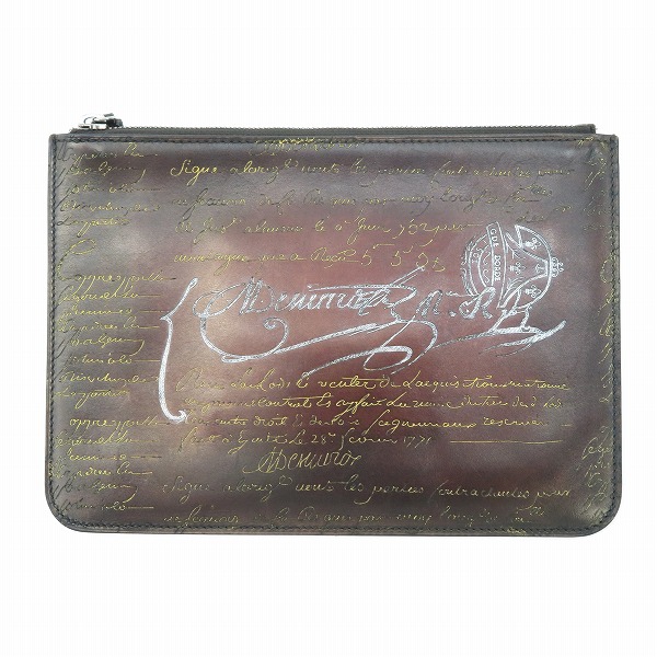 実際に弊社で買取させて頂いたBERLUTI/ベルルッティ カリグラフィ レザー ドキュメントケース クラッチバッグ/セカンドバッグ