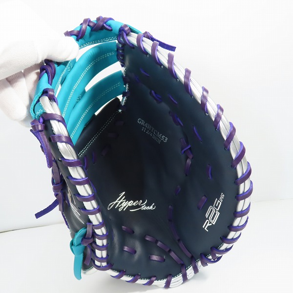 実際に弊社で買取させて頂いたRawlings/ローリングス 軟式 ファーストミット 一塁手用 ハイパーテックカラーシンク GR4HTCM53 グローブ/グラブの画像 2枚目