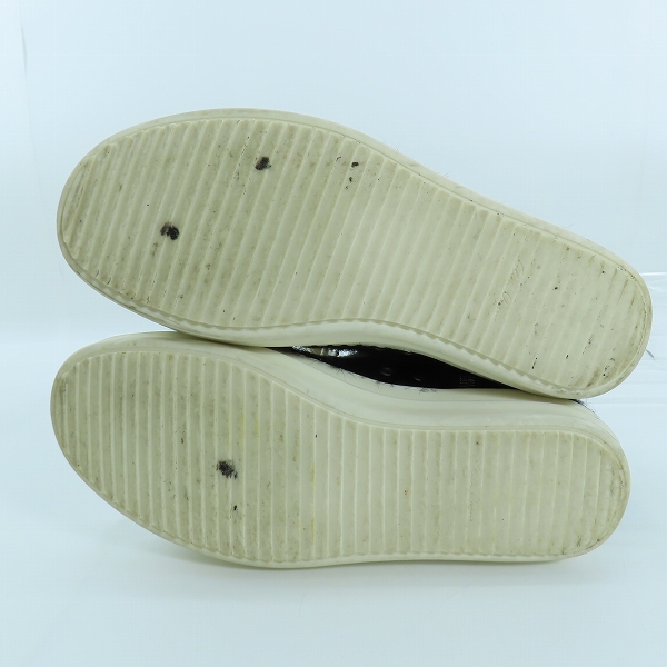 実際に弊社で買取させて頂いたRick Owens/リックオウエンス Strobe High Pony Hair ストロボハイ ポニーヘア サイドジップ ハイカット スニーカー 42の画像 2枚目