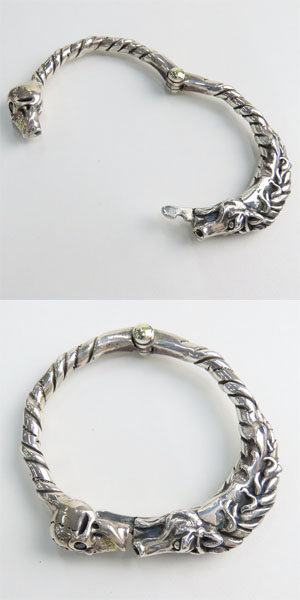 実際に弊社で買取させて頂いた【ギャラ付】BWL/ビルウォールレザー Twisted Bangle Horse/ツイステッドバングル ホース スカル ゴールドサダーの画像 5枚目