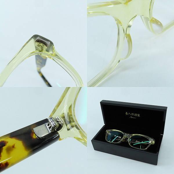 実際に弊社で買取させて頂いた泰八郎謹製/タイハチロウキンセイ 手造 Premier V/プレミア5 クリア/デミ柄 メガネフレーム/アイウェアの画像 9枚目