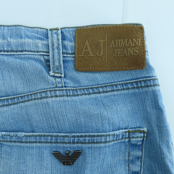 実際に弊社で買取させて頂いたARMANI JEANS/アルマーニジーンズ ロゴプリント デニムパンツ/インディゴブルー/32の画像 2枚目