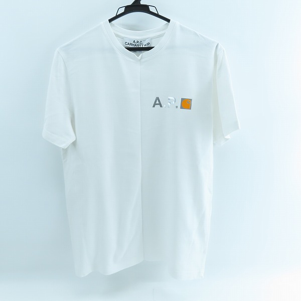 実際に弊社で買取させて頂いたA.P.C×carhartt/アーペーセー×カーハート ロゴTシャツ M