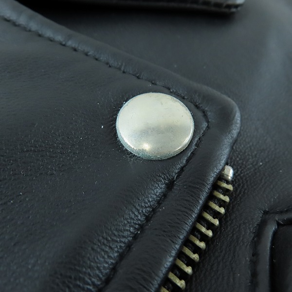 実際に弊社で買取させて頂いたURBAN RESERCH/アーバンリサーチ 羊革/シープ スキン ダブル ライダース ジャケット UR76-17H002/Sの画像 6枚目