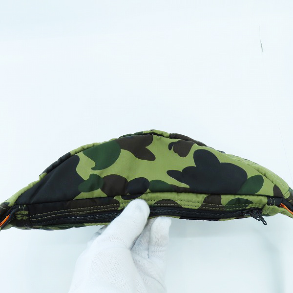 実際に弊社で買取させて頂いた【サンプル品】PORTER×A BATHING APE/ポーター×アベイシングエイプ 1ST CAMO WAIST POUCH ウエストポーチ/バッグの画像 3枚目
