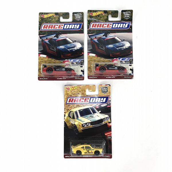 実際に弊社で買取させて頂いた【おまとめ/未開封】Hot Wheels/ホットウィール RACE DAY MAZDA RX3/PORSCHE 962/ACURA NSXの画像 2枚目