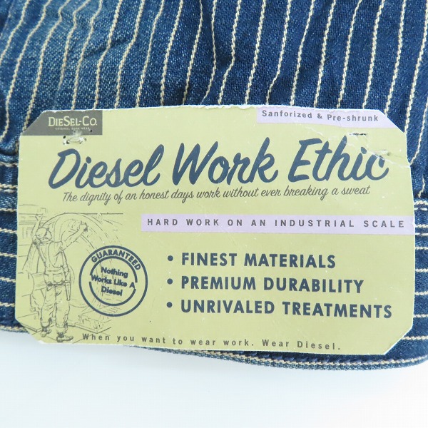 実際に弊社で買取させて頂いた【未使用】DIESEL Industry/ディーゼル ヒッコリー デニム シャツ ジャケット Sの画像 8枚目