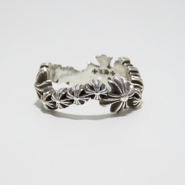 実際に弊社で買取させて頂いたCHROME HEARTS/クロムハーツ PLUS WAVE RING/CHプラス ウェーブリング 19号の画像 3枚目
