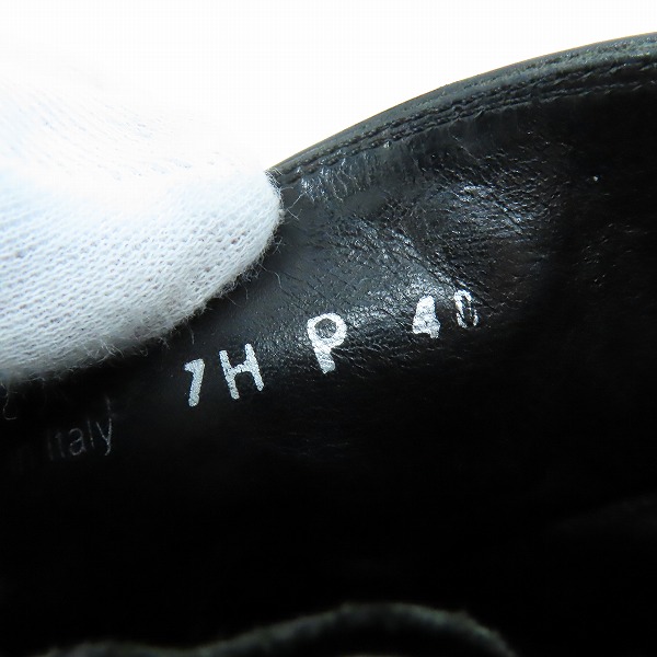実際に弊社で買取させて頂いたDIOR/ディオール サイドジップレザーブーツ/40の画像 6枚目