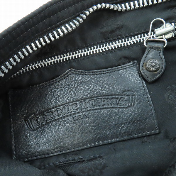 実際に弊社で買取させて頂いたCHROME HEARTS/クロムハーツ ジッパー ダガー ナイロン クラッチ バッグの画像 4枚目