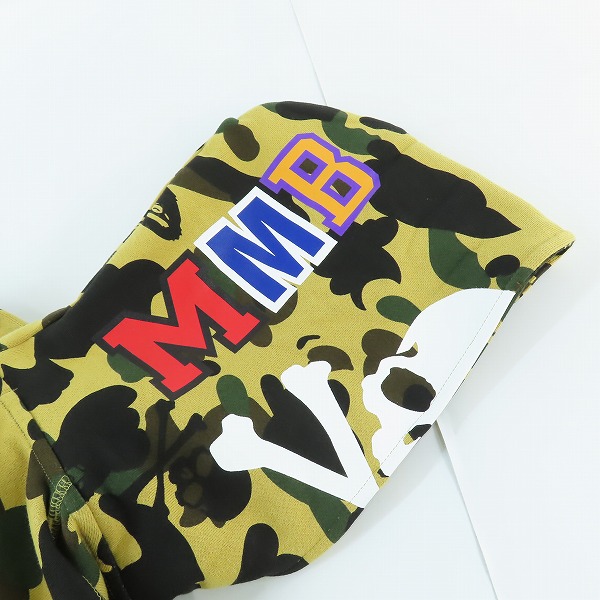 実際に弊社で買取させて頂いた【未使用】A BATHING APE×mastermind JAPAN キッズ 1ST CAMO SHARK ZIP HOODIE/カモフラ シャーク ジップアップパーカー/140の画像 2枚目