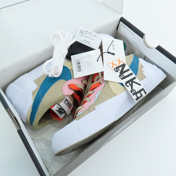 実際に弊社で買取させて頂いたNIKE×SACAI×KAWS/ナイキ×サカイ×カウズ BLAZER LOW REED ブレーザー DM7901-200 27.0の画像 7枚目