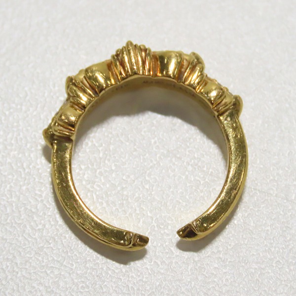 実際に弊社で買取させて頂いた【インボイス原本】CHROME HEARTS/クロムハーツ 22K BABYCLSC ダブルフローラルクロスリング パヴェダイヤ 9.5号の画像 5枚目