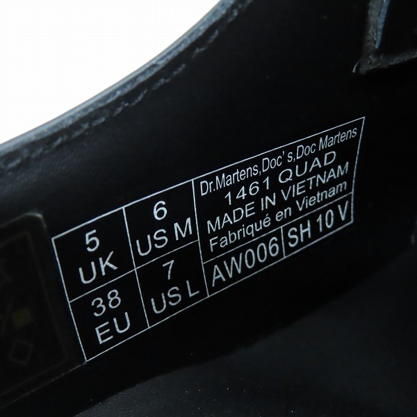 実際に弊社で買取させて頂いたDr.Martens/ドクターマーチン 1461 QUAD 3ホールブーツ/ダービー シューズ/UK5の画像 5枚目
