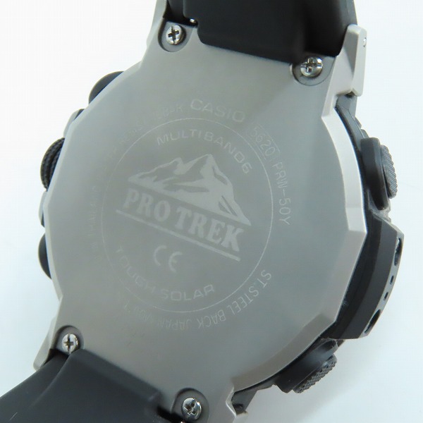 実際に弊社で買取させて頂いたCASIO/カシオ PRO TREK/プロトレック MULTI BAND6 ソーラー電波時計 PRW-50Y-1AJF の画像 3枚目