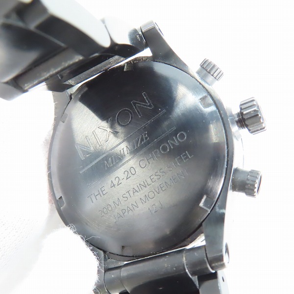 実際に弊社で買取させて頂いたNIXON/ニクソン MINIMIZE THE 42-20 CHRONO クロノグラフ クォーツ 腕時計/ウォッチ【動作未確認】の画像 4枚目