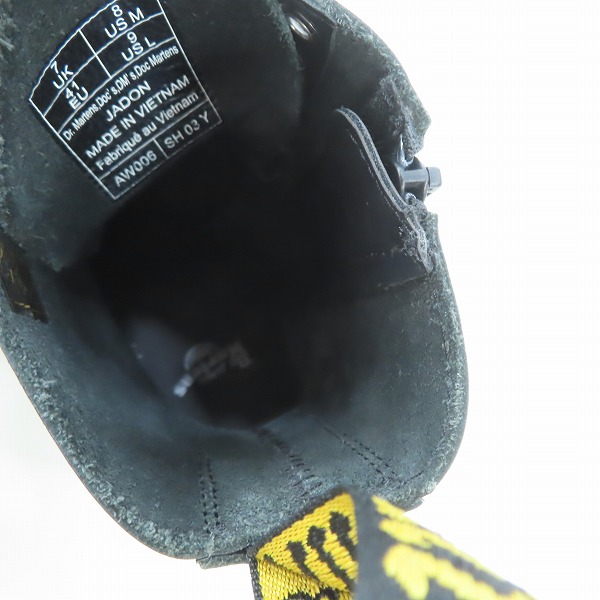 実際に弊社で買取させて頂いたDr.Martens/ドクターマーチン JADON/ジェイドン サイドジップ 8ホールブーツ 15265001/UK7の画像 4枚目