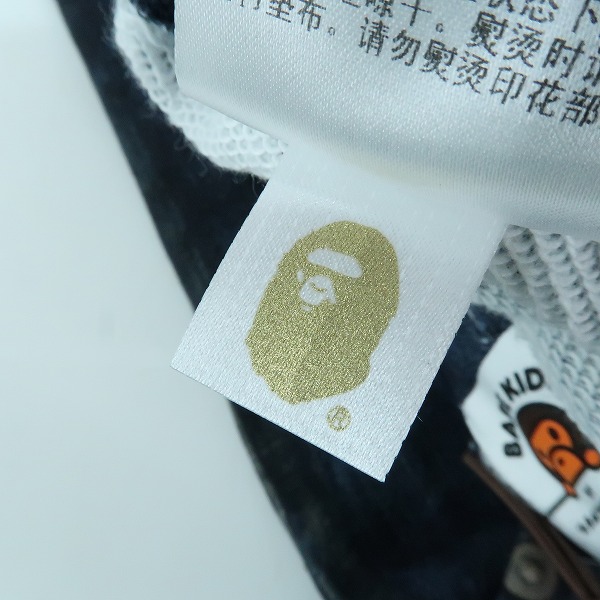 実際に弊社で買取させて頂いた【未使用】A BATHING APE/アベイシングエイプ キッズ SHARK BAPE EMBLEM DENIM PRINT SWEAT PANTS/スウェットパンツ/160の画像 5枚目