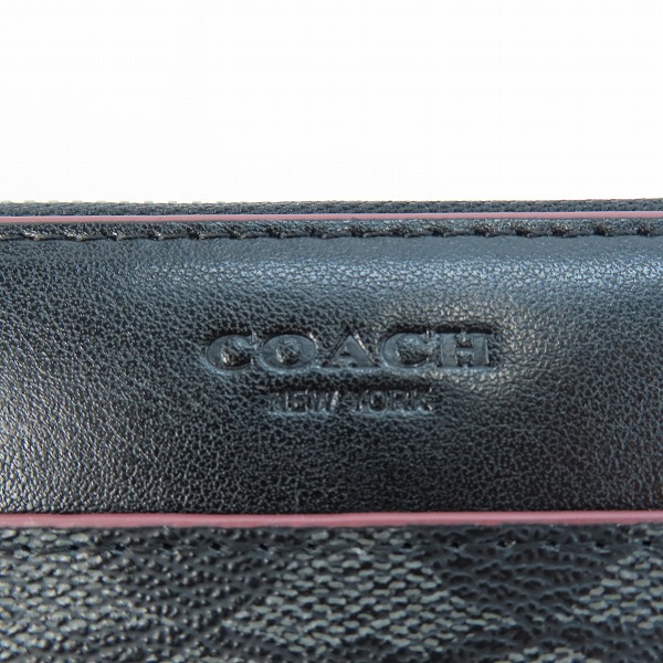 実際に弊社で買取させて頂いた【未使用】COACH/コーチ シグネチャー ラウンドファスナー ウォレット/財布 F25517の画像 3枚目