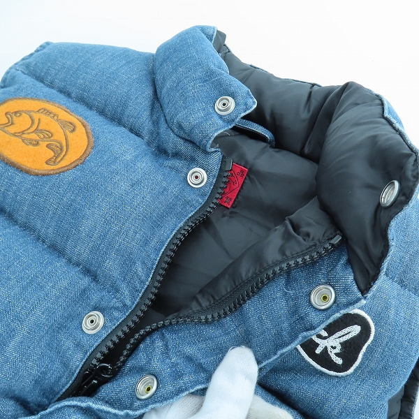 実際に弊社で買取させて頂いたEVISU/エヴィス DOWLUCKワッペン デニム ダウンベスト /38の画像 2枚目
