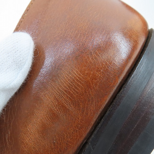 実際に弊社で買取させて頂いたJOHN LOBB/ジョンロブ LOPEZ/ロペス レザー コインローファー/レザーシューズ 純正シューツリー付きの画像 7枚目