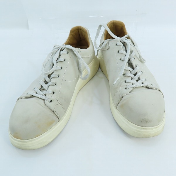 実際に弊社で買取させて頂いたEMPORIO ARMANI/エンポリオアルマーニ レザースニーカー ライトグレー系 X4X264 XF570 US11