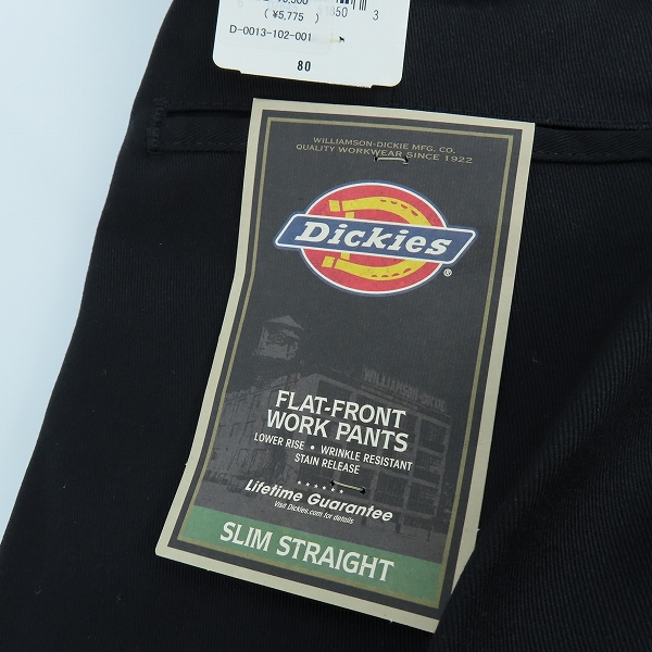 実際に弊社で買取させて頂いた【未使用】Dickies/ディッキーズ SLIM STRAIGHT パンツ ブラック/30×30の画像 9枚目