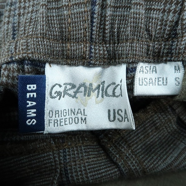 実際に弊社で買取させて頂いたGRAMICCI/グラミチ BEAMS別注 チェック柄 ユーティリティパンツ ダークブラウン系 GMP-19F1183 /Mの画像 2枚目