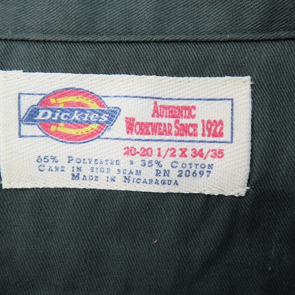 実際に弊社で買取させて頂いたＤickies/ディッキーズ 長袖シャツ ワークシャツ 34/35の画像 2枚目