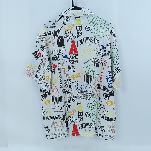 実際に弊社で買取させて頂いたA BATHING APE/アベイシングエイプ HAND DRAW OPEN COLLAR S/S SHIRT/オープンカラーシャツ/Mの画像 1枚目