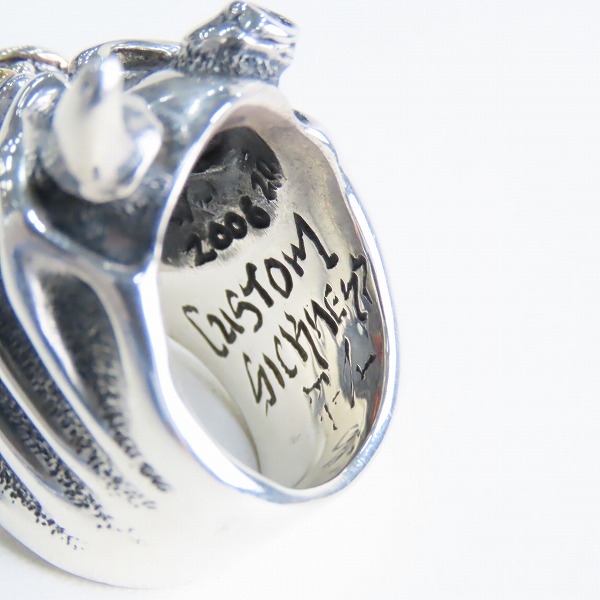 実際に弊社で買取させて頂いた【ギャラ付/カスタム】TRAVIS WALKER/トラヴィスワーカー Chomps ring/チョンプス スカルリング RGS018 17.5-19号の画像 4枚目