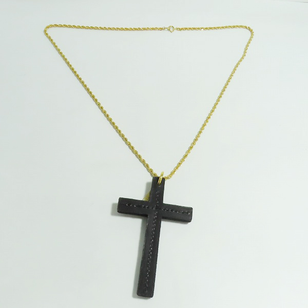 実際に弊社で買取させて頂いたMoonage Devilment/ムーンエイジデビルメント NE-レザーBIGクロスネックレス mac-0353の画像 4枚目