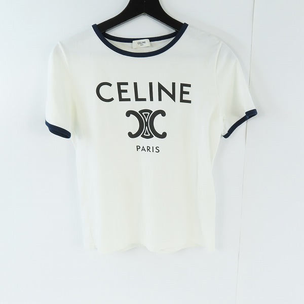 実際に弊社で買取させて頂いた【JPタグ】CELINE/セリーヌ 22SS トリオンフ フロントロゴプリント 半袖Tシャツ カットソー 2X872671Q/S