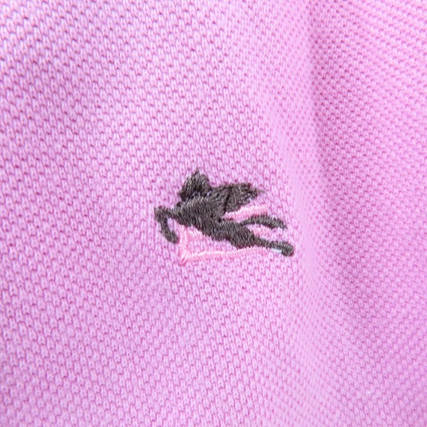 実際に弊社で買取させて頂いたETRO/エトロ 襟柄切替 ロゴ刺繍 半袖ポロシャツ Sの画像 5枚目