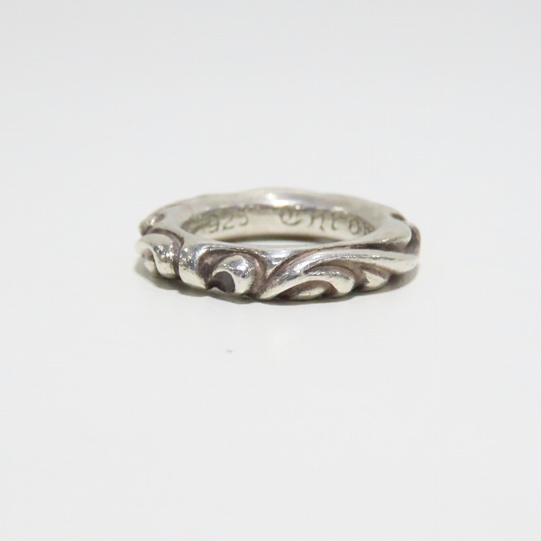 実際に弊社で買取させて頂いたCHROME HEARTS/クロムハーツ SCRL BAND/スクロールバンド リング/10-10.5号の画像 2枚目