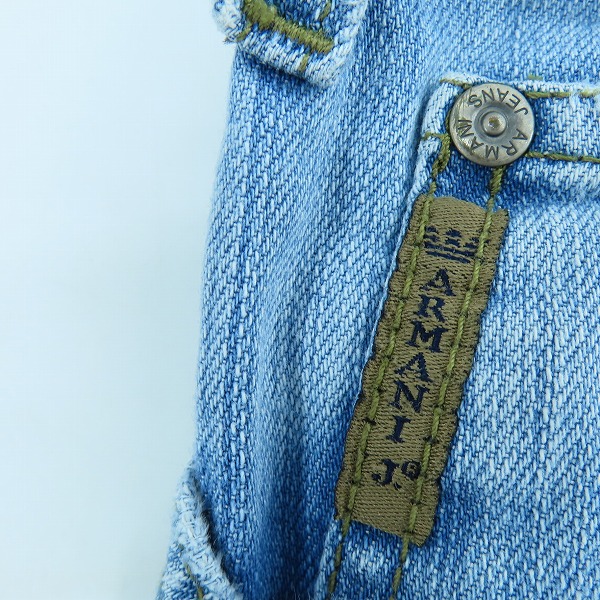 実際に弊社で買取させて頂いたARMANI JEANS/アルマーニジーンズ ロゴプリント デニムパンツ/インディゴブルー/32の画像 5枚目