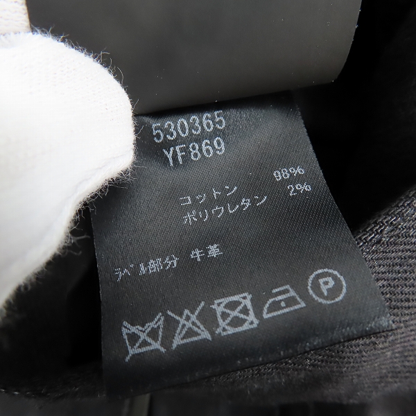 実際に弊社で買取させて頂いた【JPタグ】 SAINT LAURENT PARIS/サンローラン パリ 18AW ストレッチブーツカットデニムパンツ 530365 YF869/30の画像 5枚目