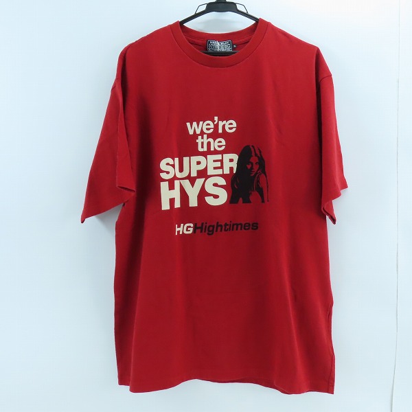 実際に弊社で買取させて頂いた【未使用】HYSTERIC GLAMOUR/ヒステリックグラマー ガール プリント 半袖Tシャツ レッド 0222CT10/XL