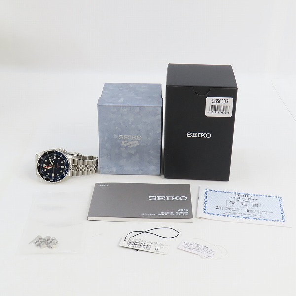 実際に弊社で買取させて頂いたSEIKO/セイコー GMT SKXシリーズ  裏スケ 自動巻き 腕時計 SBSC003/4R34-00A0の画像 7枚目